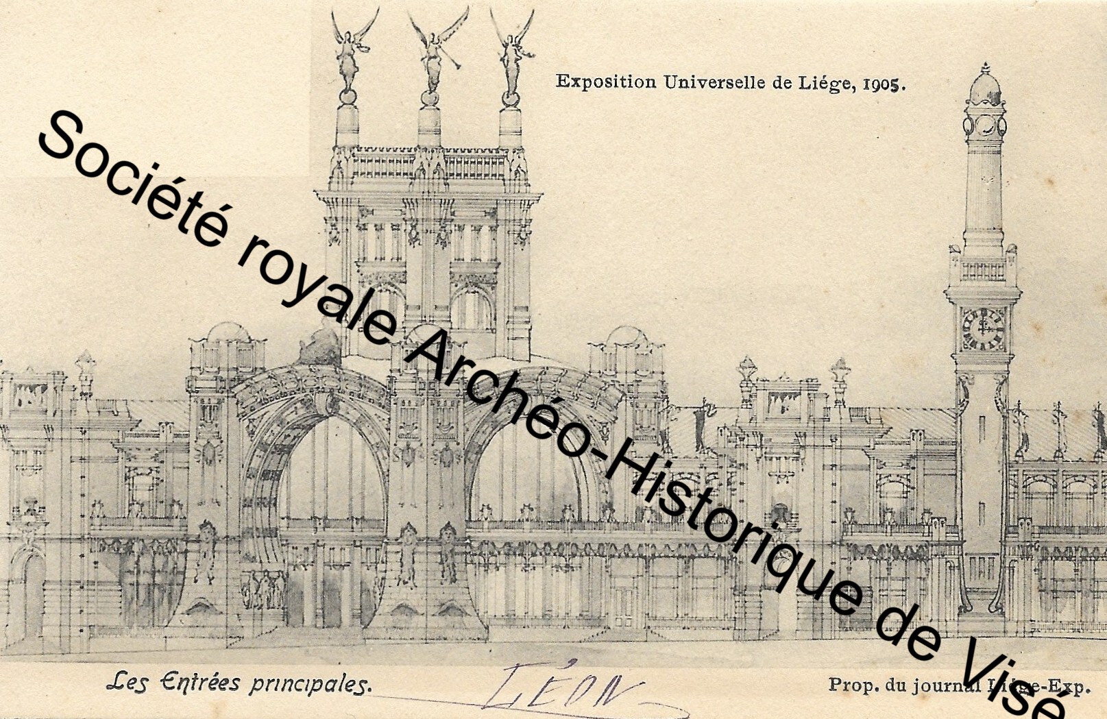 Carte postale - Liège Expo universelle 1905 - Les Entrées principales