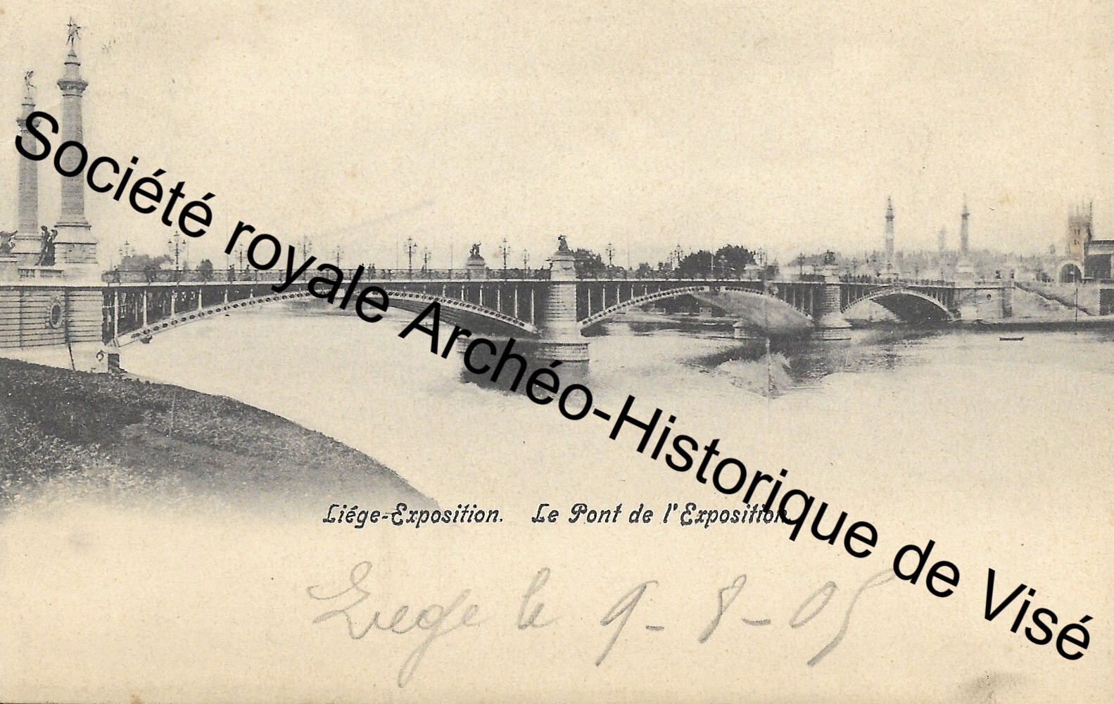 Carte postale - Liège Expo universelle 1905 - Le Pont de l'Exposition