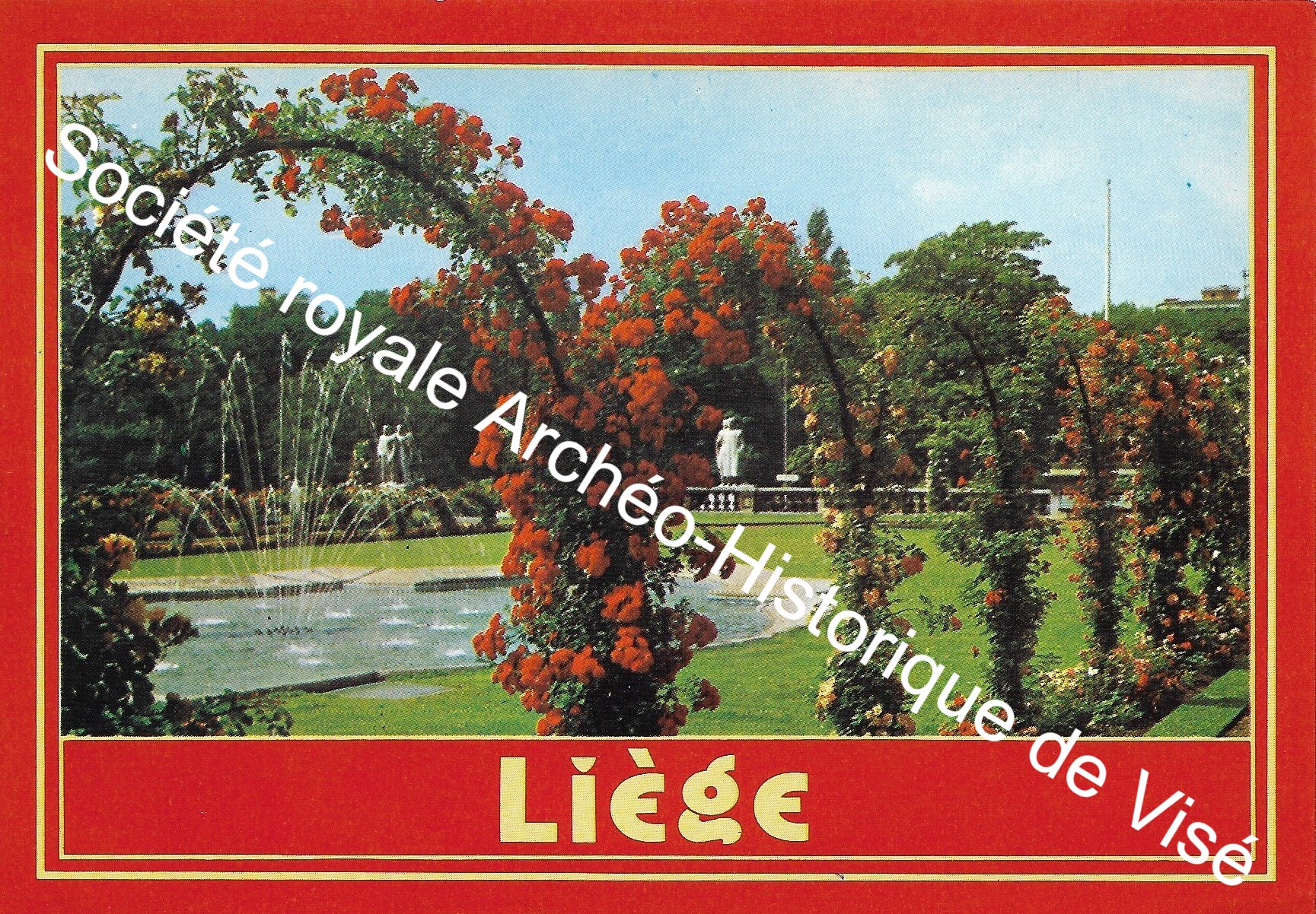 Carte postale - Liège - La Roseraie