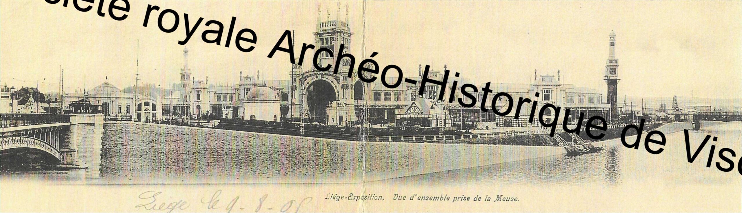 Carte postale - Liège Expo universelle 1905 - Vue d'ensemble prise de la Meuse