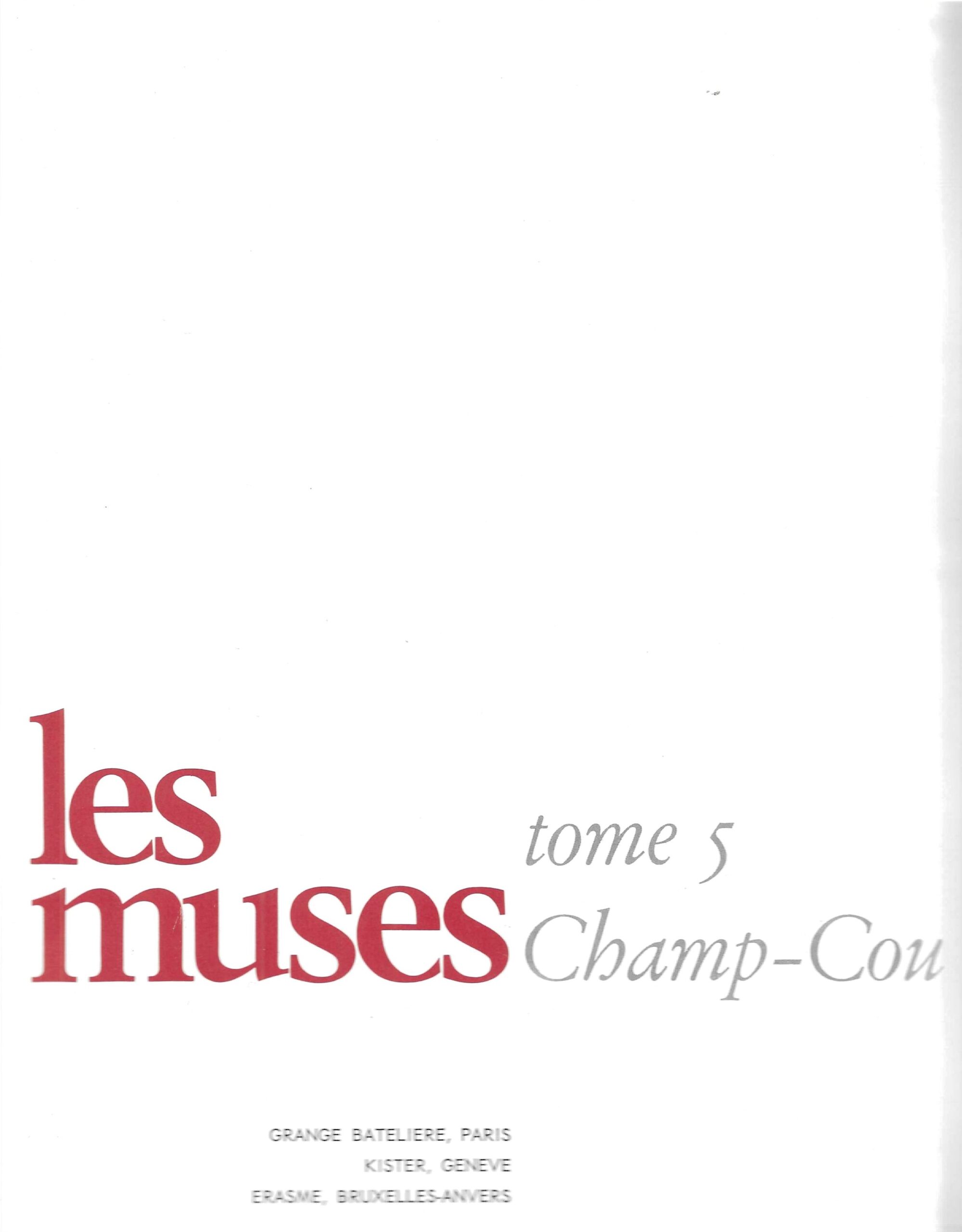 Les muses – Tome 5 (Champ-Cou)